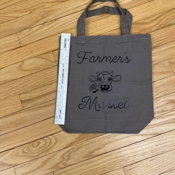 Hand crafted oversized Farmer’s Market canvas tote - Picture 4 of 4